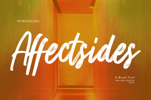 Affectsides Typeface: A Relaxed Script for Fashion Branding