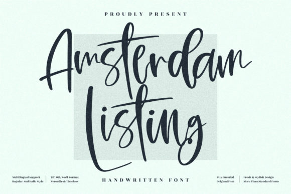 Amsterdam Listing Typeface Review for Handmade Brands