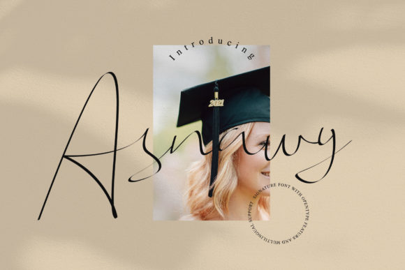 Asnawy: A Luxurious Script Font for Elevated Brand Identity
