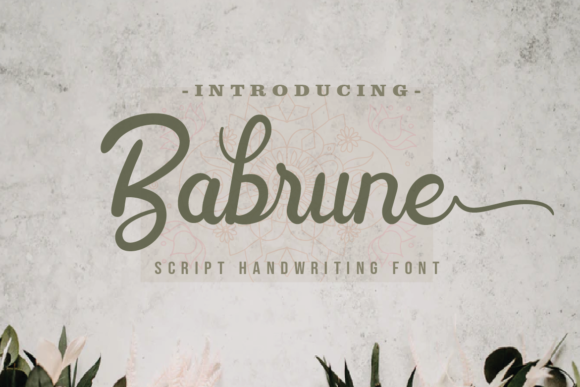 Babrune: A Romantic Script Font for Handmade Labels and Shop Branding