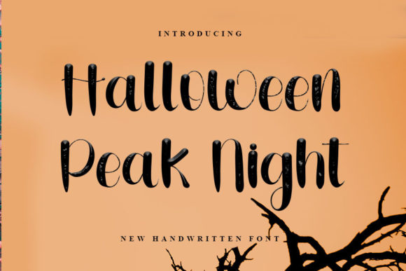 Halloween Peak Night: A Playful Script Font for Crafters