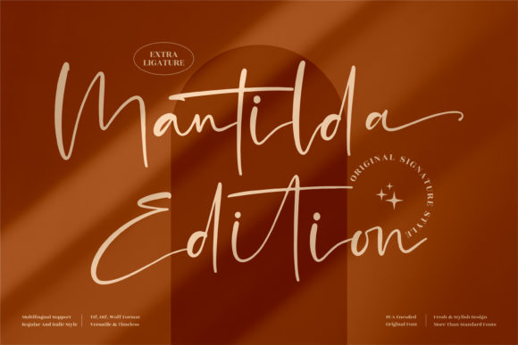 Mantilda Edition: A Script Font for Elegant Campaign Design