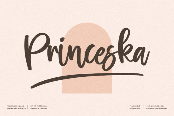 Princeska: The Whimsical Script Font for Polished Brand Identity