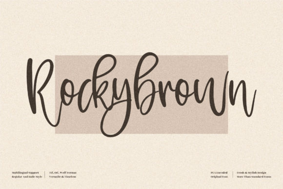 Rockybrown Script Font Review