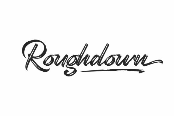Roughdown Typeface Review: A Brushed Script for Elegant Brand Identity