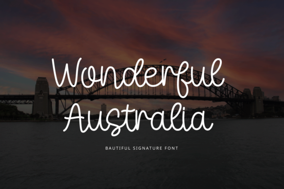 Wonderful Australia: A Whimsical Script Font for Editorial Design