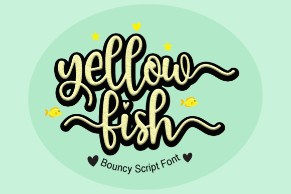 Yellow Fish: A Playful Script Font for Editorial Design