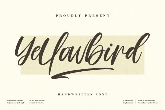 Yellowbird Script Font: A Playful Typeface for Handmade Brands